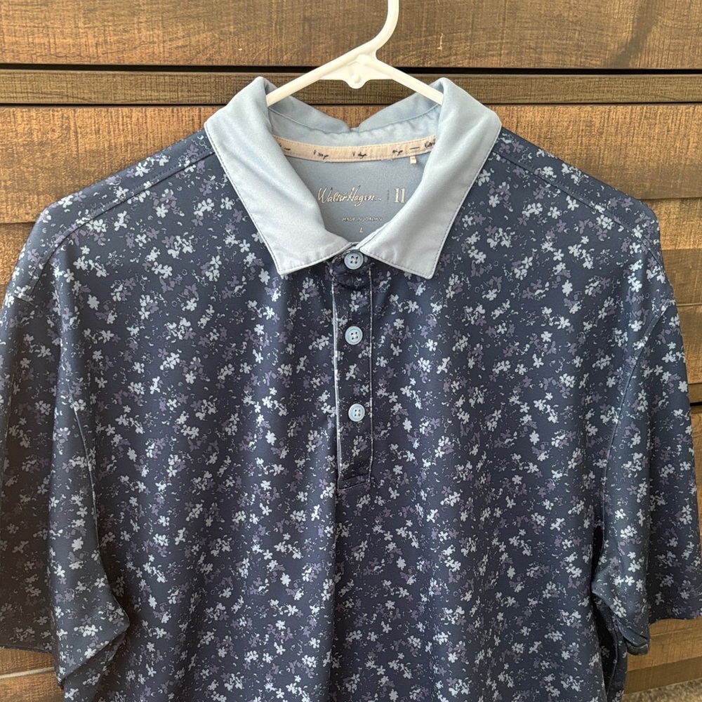 Walter Hagen Navy Floral Polo Shirt